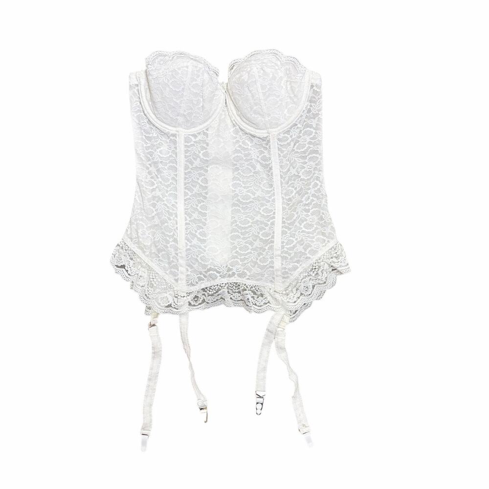 Vintage Goddess Corset Bustier‎ With Stocking Clips 36B
